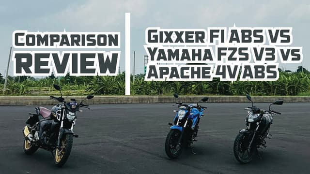 Comparison review with Suzuki Gixxer FI Disc VS Yamaha FZS FI Double Disc vs TVS apache RTR 4V FI